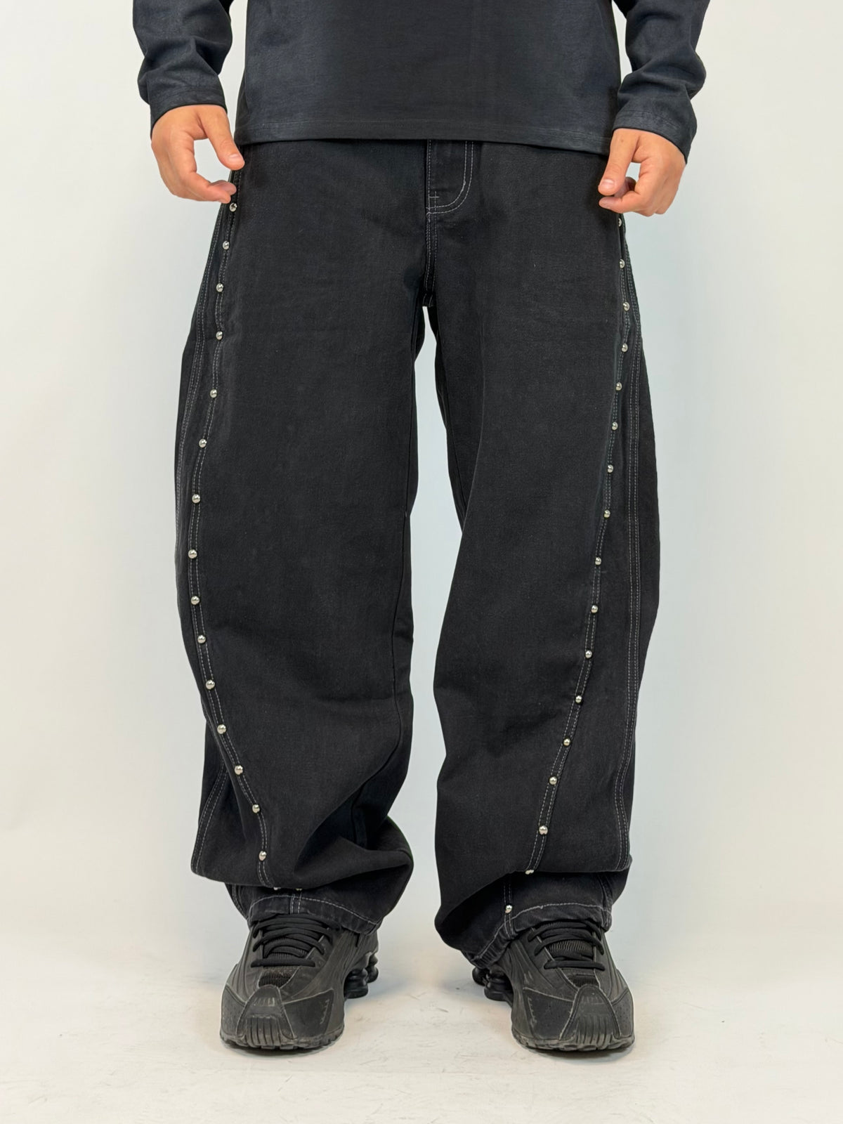 JEANS BORCHIE BLACK