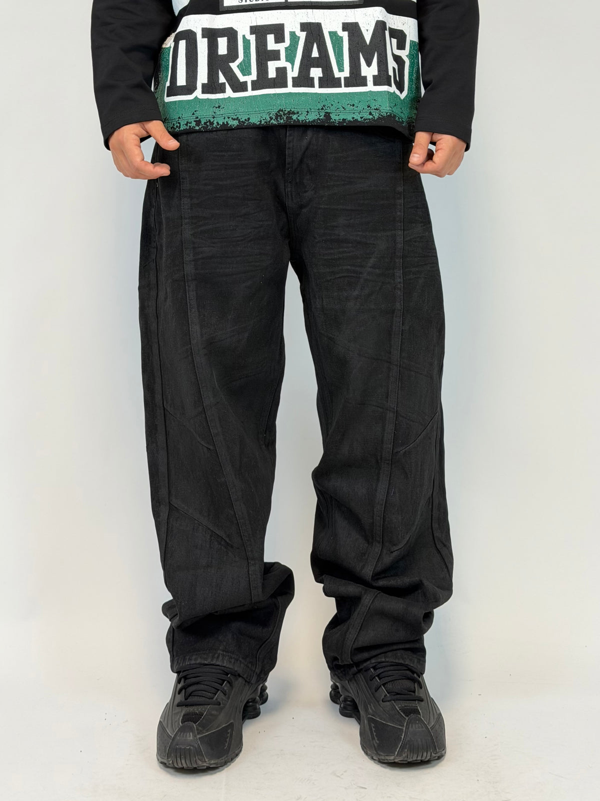 JEANS BAGGY SPALMATO