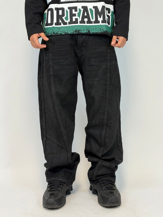 JEANS BAGGY SPALMATO