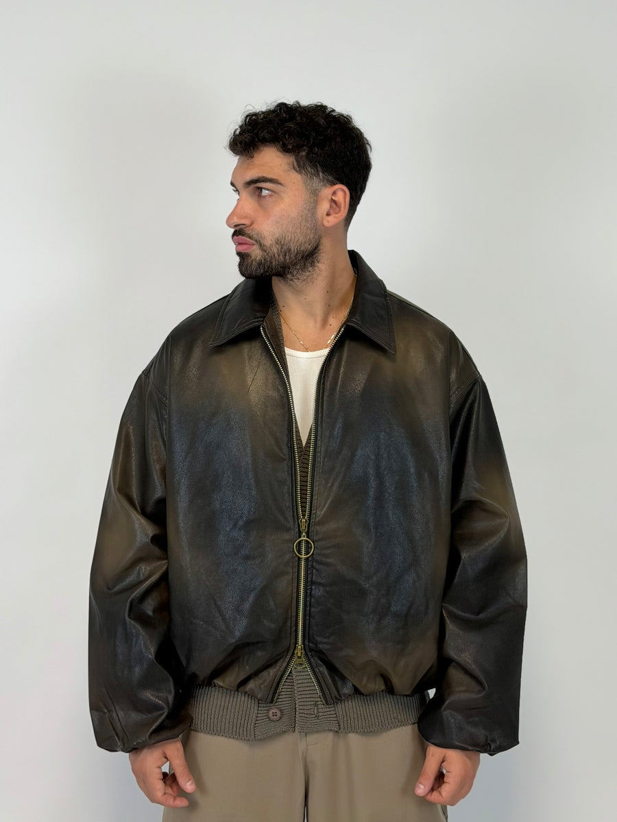 BOMBER ECOPELLE MORO