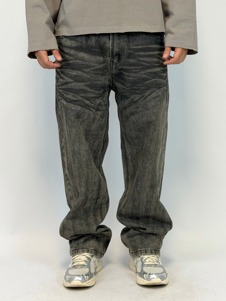 JEANS GRIGIO SPORCATO