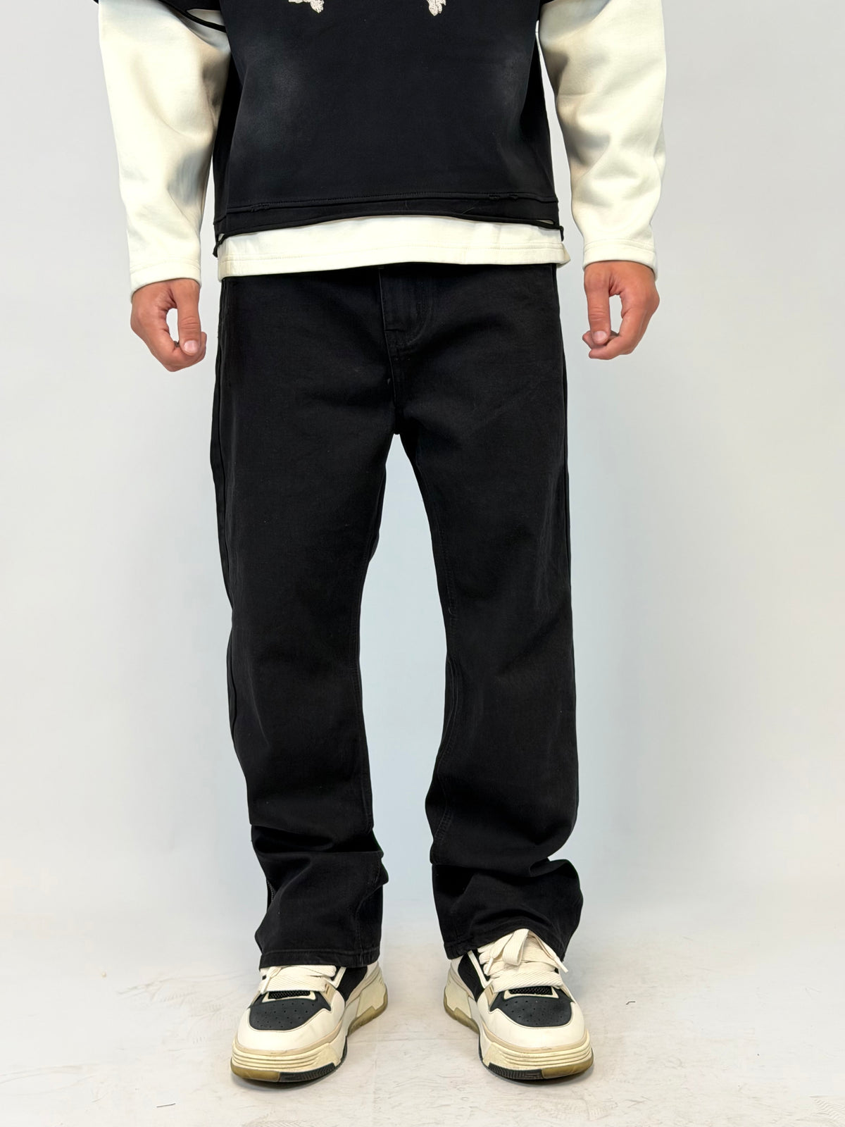 JEANS FLARE ZIP