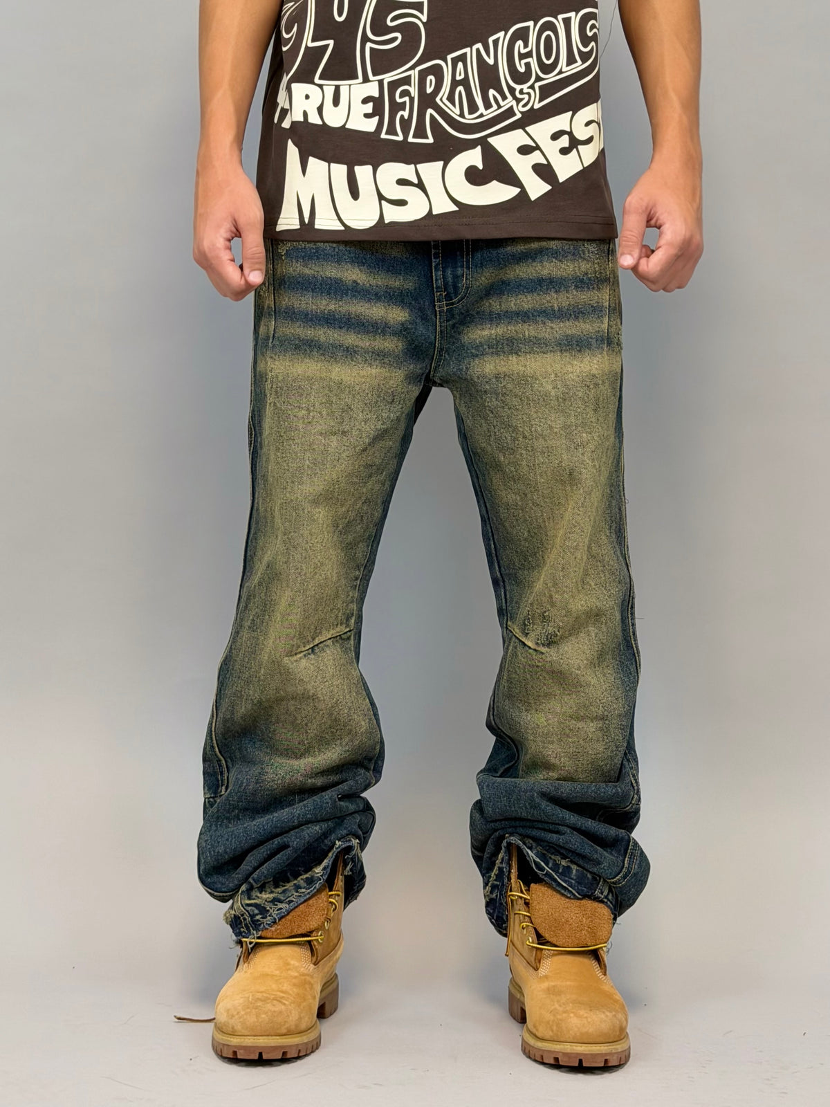 JEANS FLARE SABBIATO