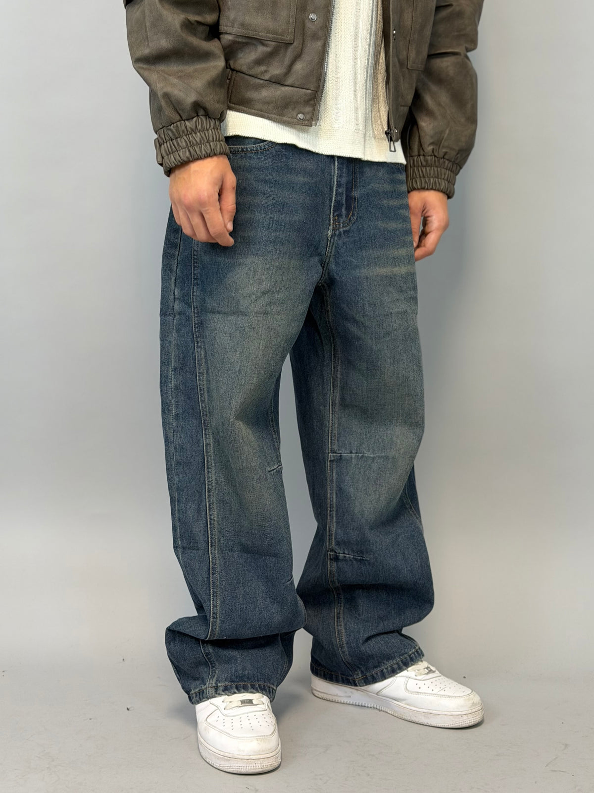 JEANS BLU SABBIATO
